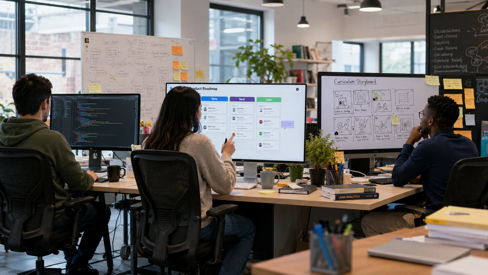 8. Header EdTech team engineers product managers and curriculum designers collaborating